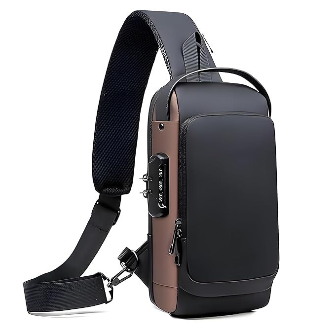 Chest Backpack brown black