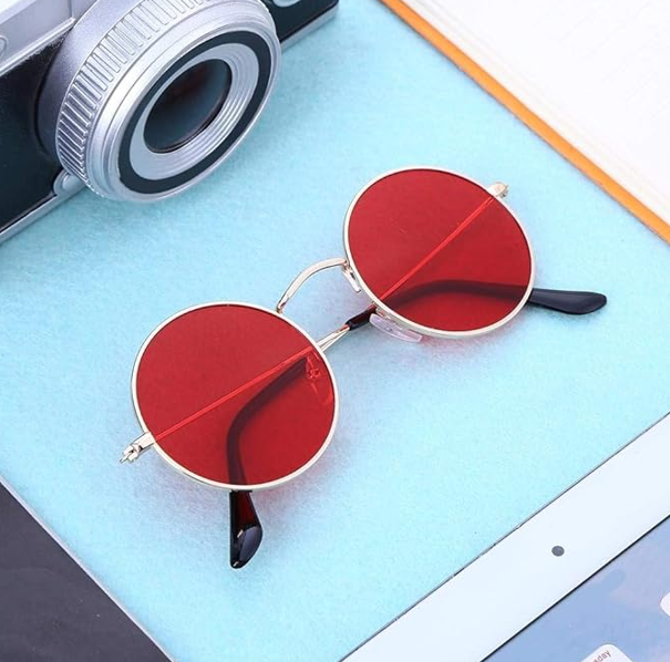 Unisex Small Metal Frame Sunglasses